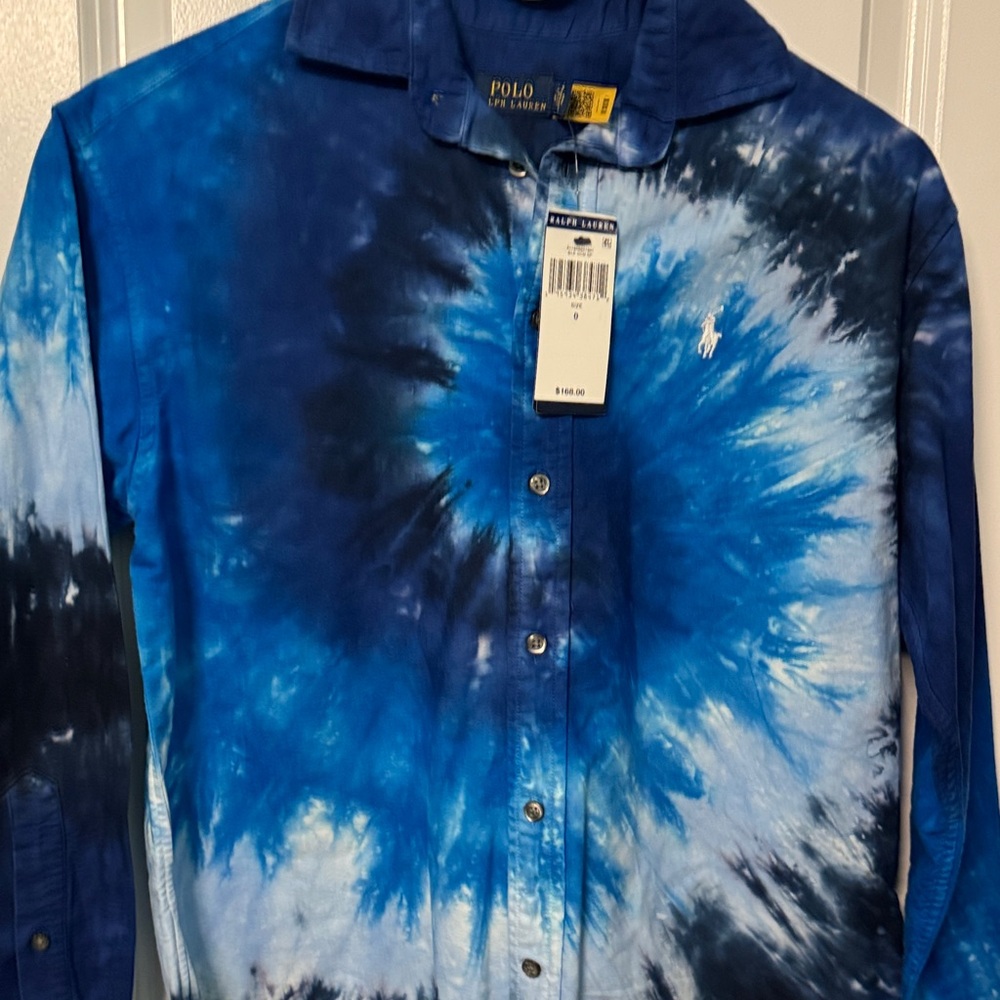 Polo by Ralph Lauren Women’s Blue Tie-Dye Shirt NWT